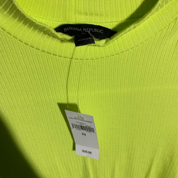 Neon Yellow Ribbed Top - Picture 3 of 3